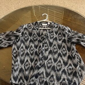 Chico's Gauzy Print Tunic  Blouse